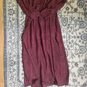 Lulu's Polka-Dot Midi Dress